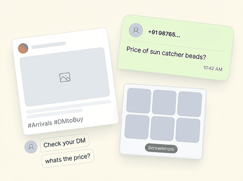 DM chaos illustration showing screenshots and messages