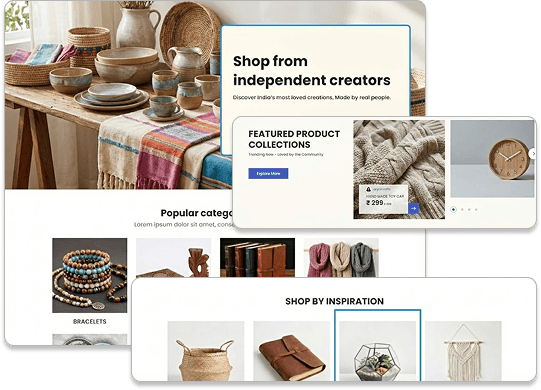 Chiblu curated storefront mockup